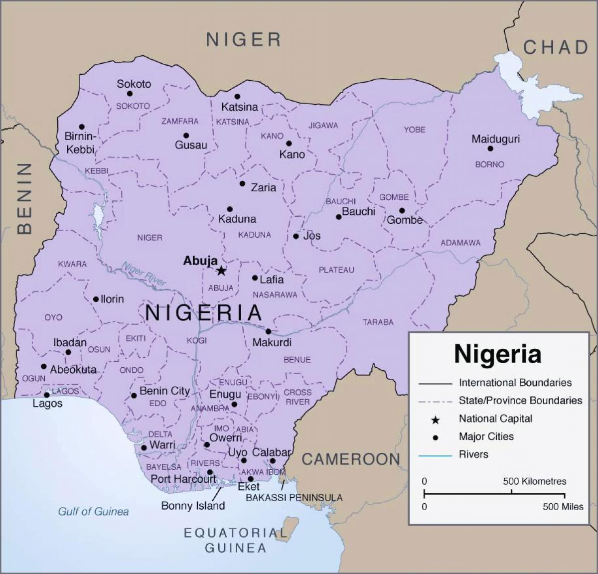 Карта на детални нигерија