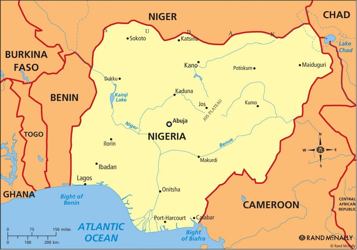 на нигерија мапа