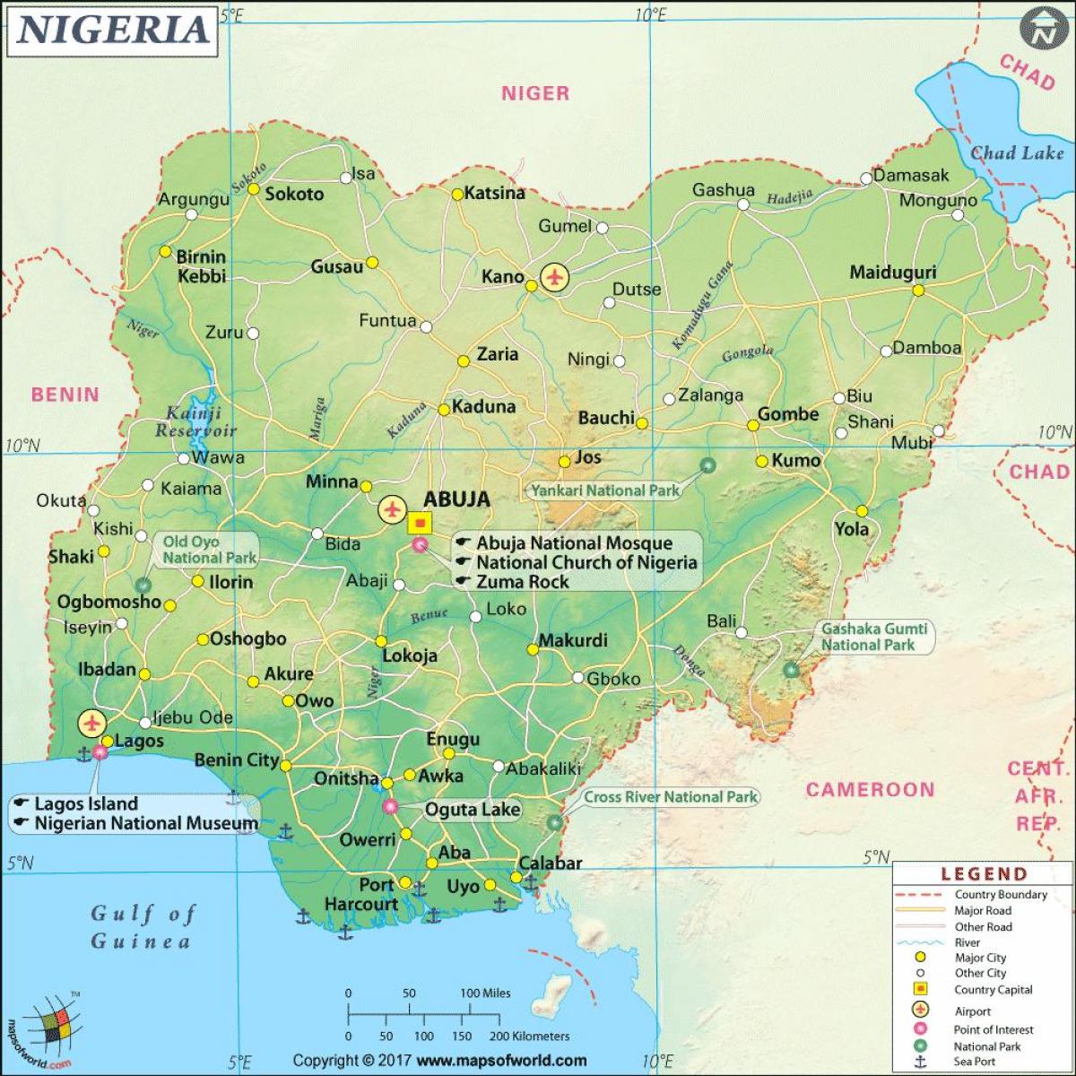 слики на нигериската мапа