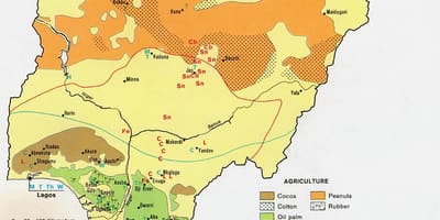 Карта на земјоделски нигерија