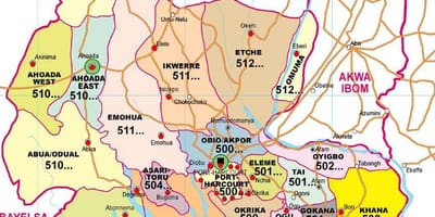 Карта на реките држава нигерија