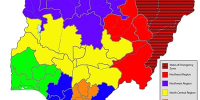 На нигериската мапата покажувајќи држави