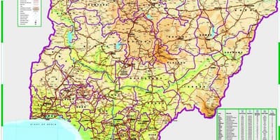 Карта на нигерија патот растојание