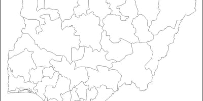 Празно карта на нигерија