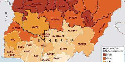 Карта на нигерија религија